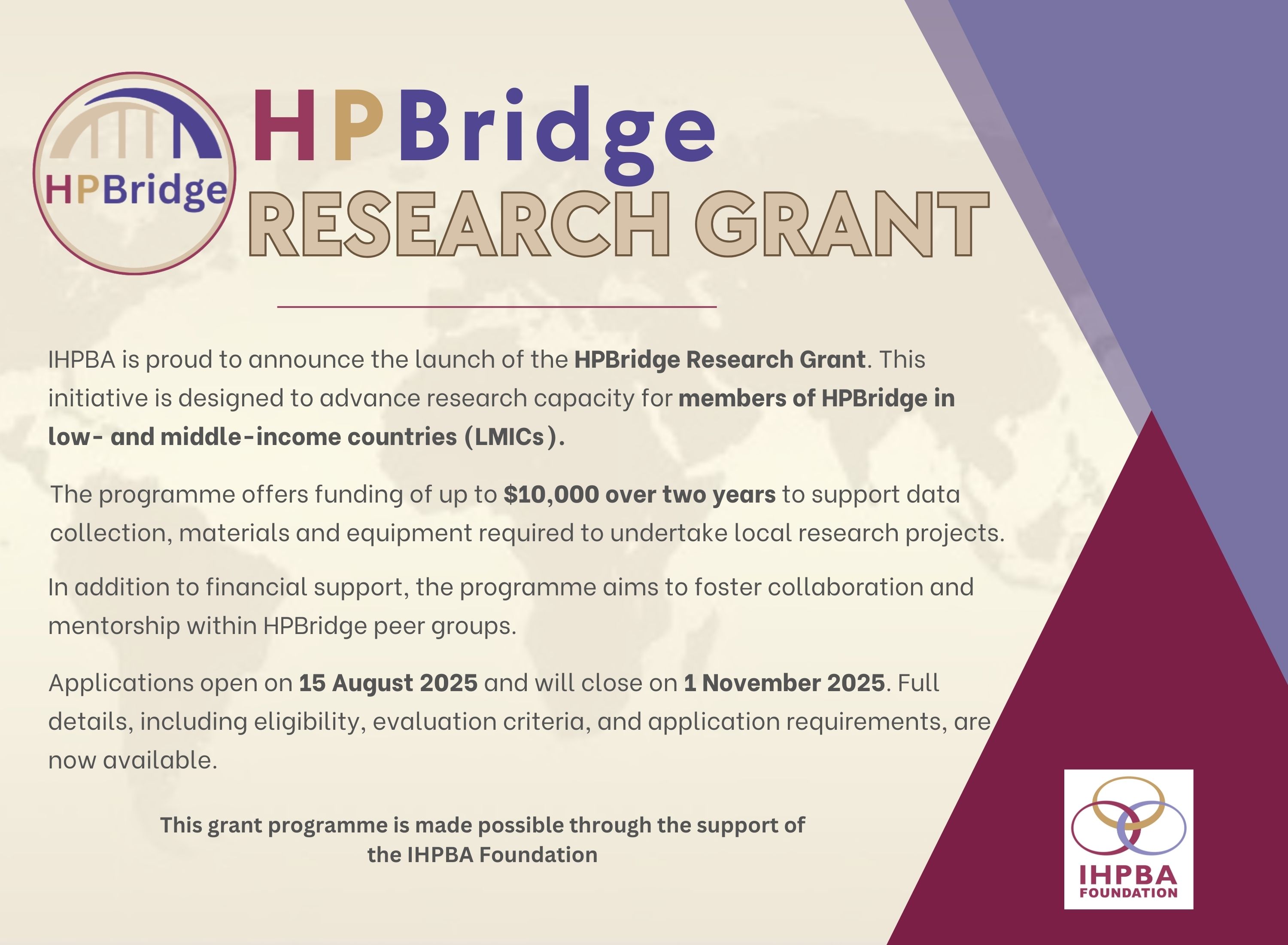 HPBridge Research Grant Announcement